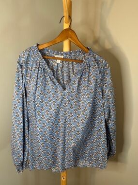 J Crew Factory printed cotton blouse